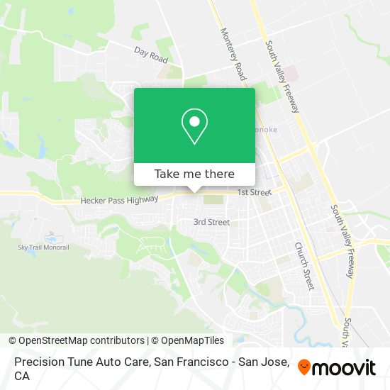 Mapa de Precision Tune Auto Care