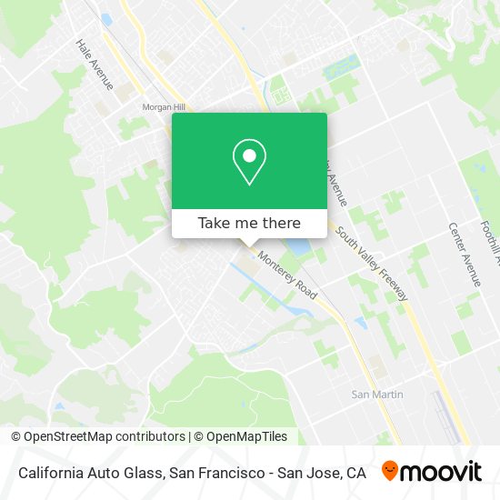 California Auto Glass map