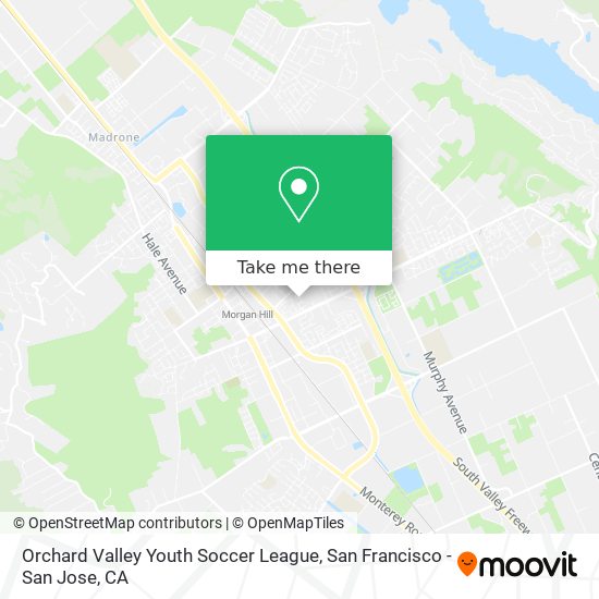 Orchard Valley Youth Soccer League map