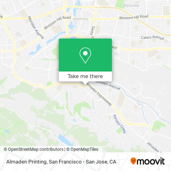 Almaden Printing map