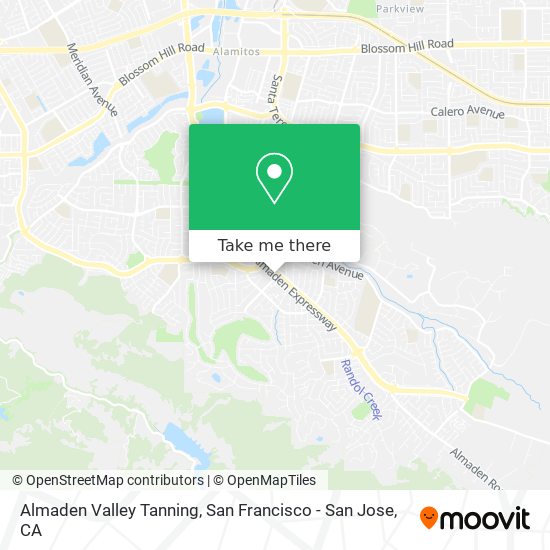 Almaden Valley Tanning map