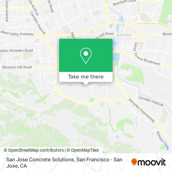 Mapa de San Jose Concrete Solutions