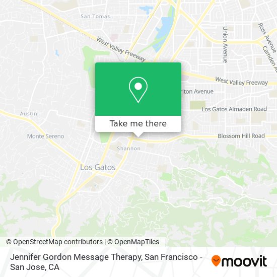 Mapa de Jennifer Gordon Message Therapy