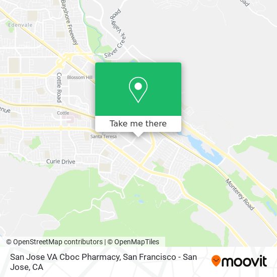 Mapa de San Jose VA Cboc Pharmacy