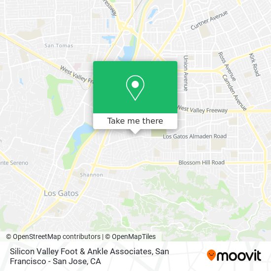 Mapa de Silicon Valley Foot & Ankle Associates