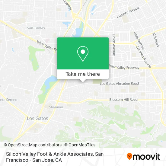 Silicon Valley Foot & Ankle Associates map