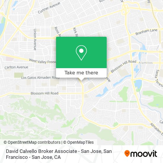 David Calvello Broker Associate - San Jose map