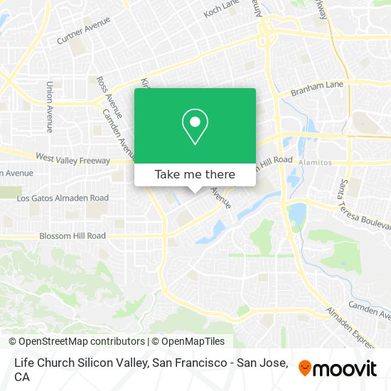 Mapa de Life Church Silicon Valley