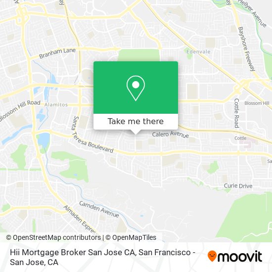 Mapa de Hii Mortgage Broker San Jose CA