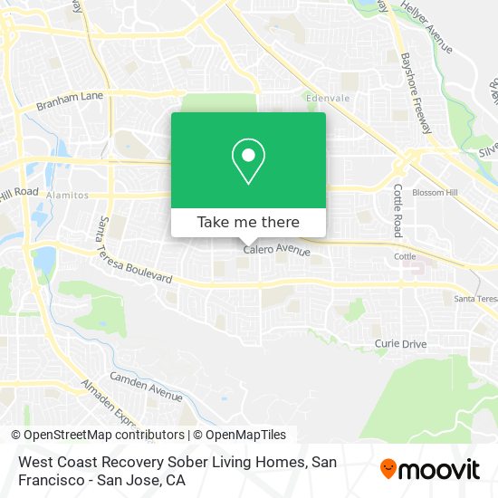 Mapa de West Coast Recovery Sober Living Homes