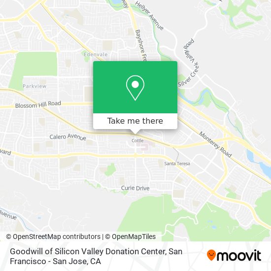 Goodwill of Silicon Valley Donation Center map