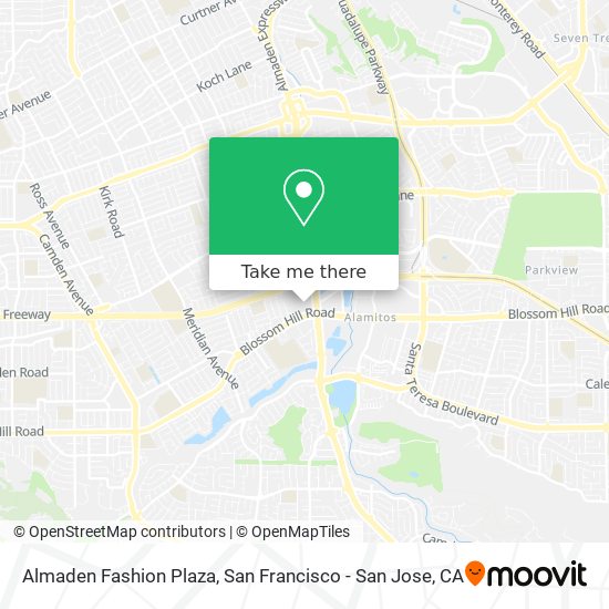 Mapa de Almaden Fashion Plaza
