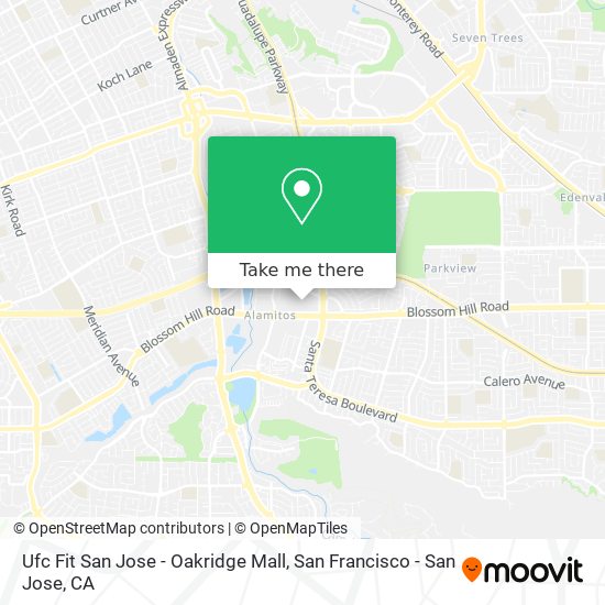 Mapa de Ufc Fit San Jose - Oakridge Mall