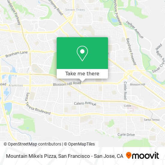 Mountain Mike's Pizza map