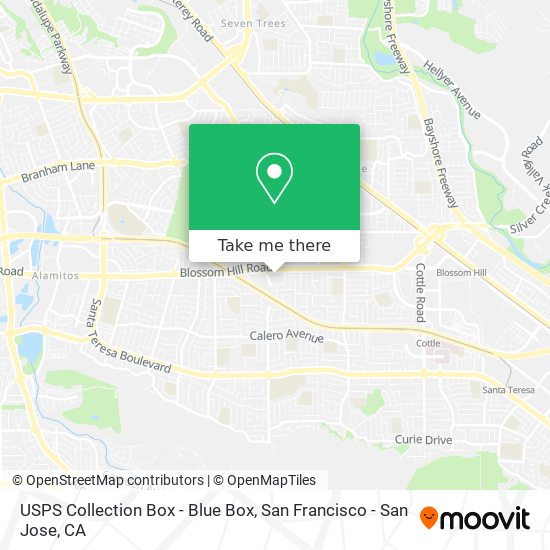 USPS Collection Box - Blue Box map