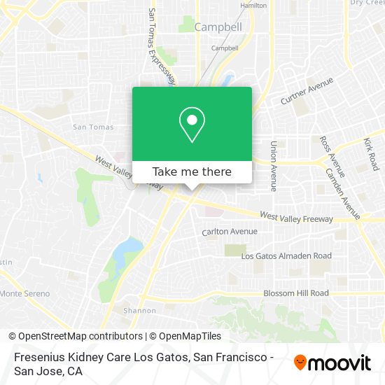Mapa de Fresenius Kidney Care Los Gatos