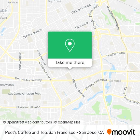 Peet's Coffee and Tea map