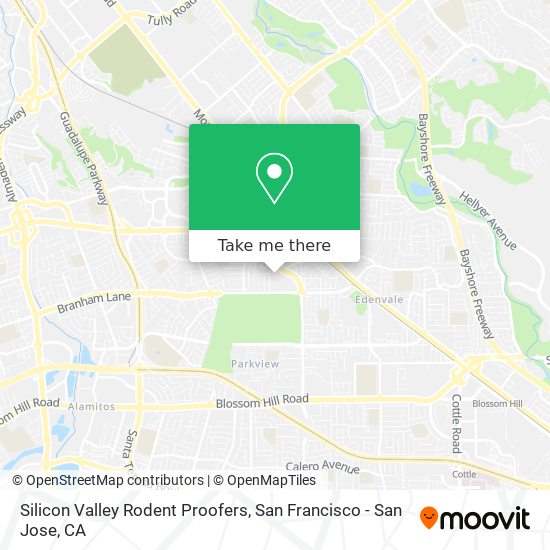 Mapa de Silicon Valley Rodent Proofers