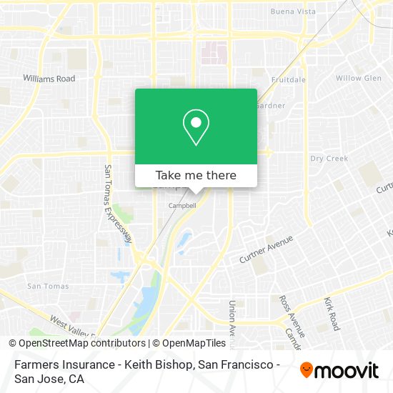 Farmers Insurance - Keith Bishop map