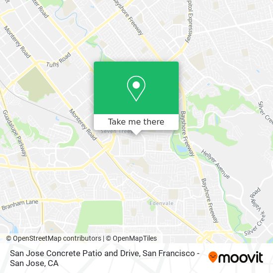 San Jose Concrete Patio and Drive map