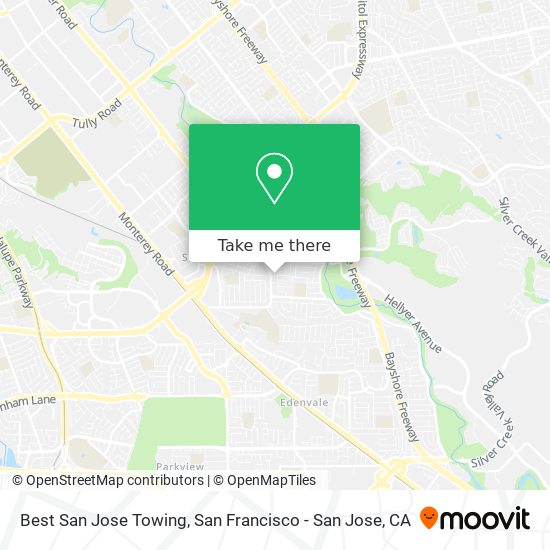 Best San Jose Towing map