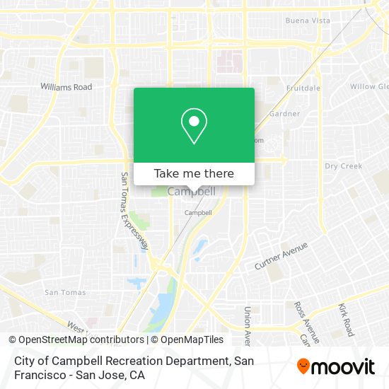 City of Campbell Recreation Department map