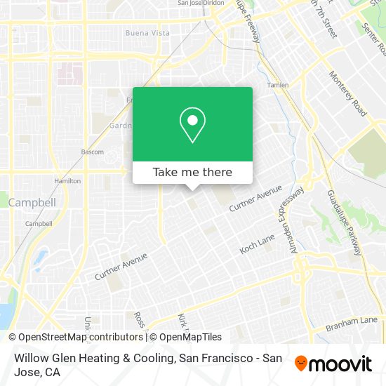 Willow Glen Heating & Cooling map