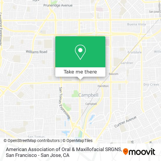 American Association of Oral & Maxillofacial SRGNS map