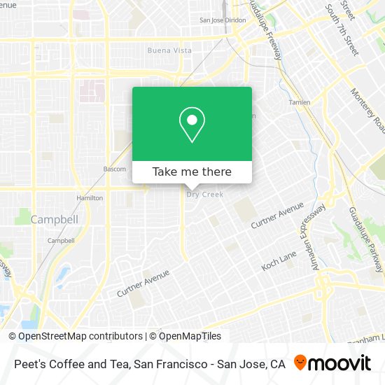 Mapa de Peet's Coffee and Tea