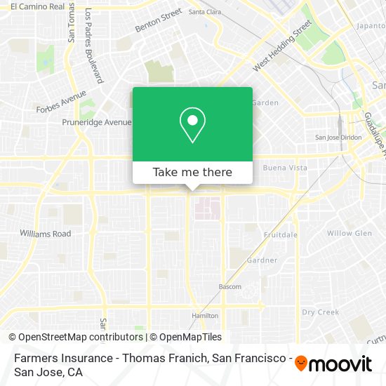Farmers Insurance - Thomas Franich map