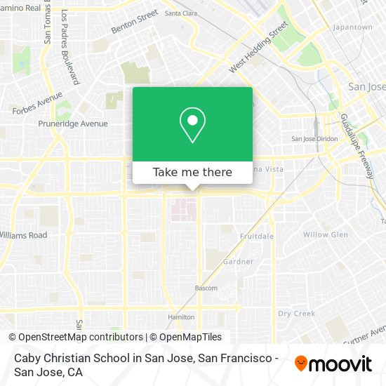 Mapa de Caby Christian School in San Jose