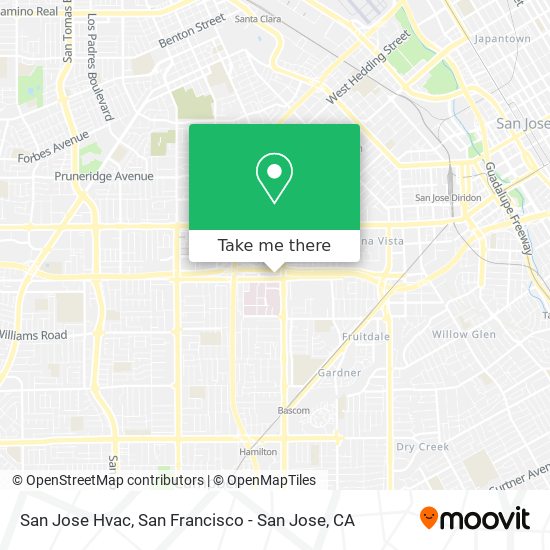 San Jose Hvac map