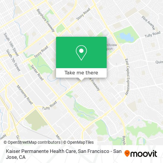 Mapa de Kaiser Permanente Health Care