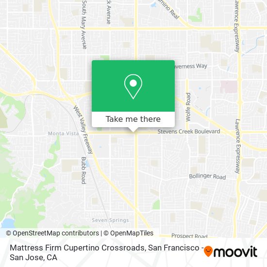 Mapa de Mattress Firm Cupertino Crossroads