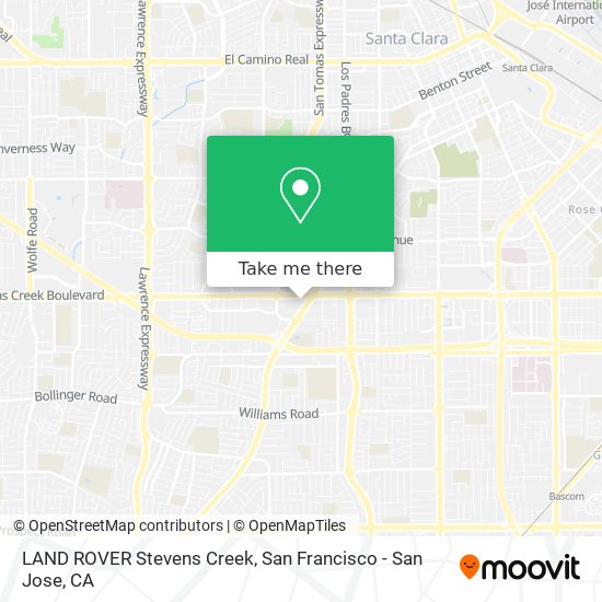 LAND ROVER Stevens Creek map