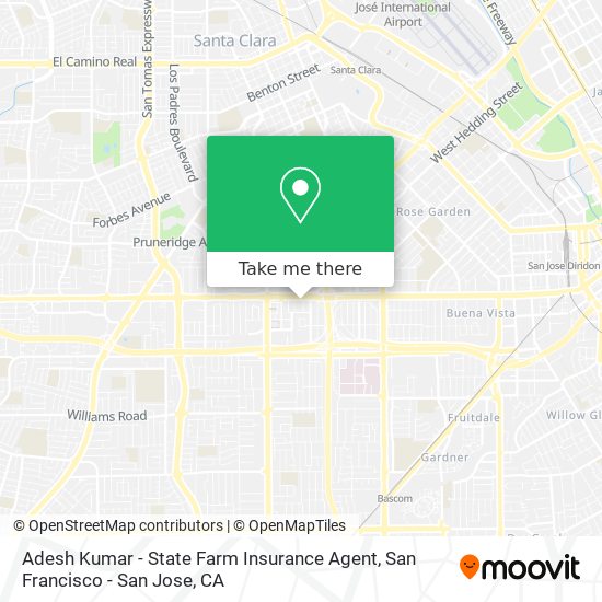 Mapa de Adesh Kumar - State Farm Insurance Agent