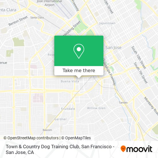 Town & Country Dog Training Club map