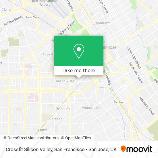 Mapa de Crossfit Silicon Valley