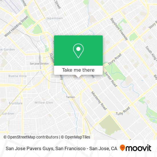 San Jose Pavers Guys map