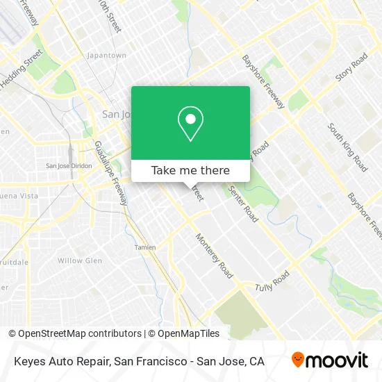 Mapa de Keyes Auto Repair