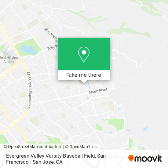 Mapa de Evergreen Valley Varsity Baseball Field
