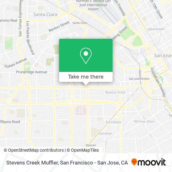 Stevens Creek Muffler map