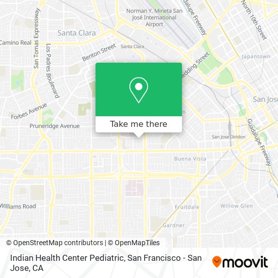 Indian Health Center Pediatric map