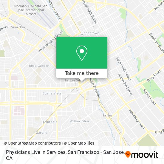 Physicians Live in Services map