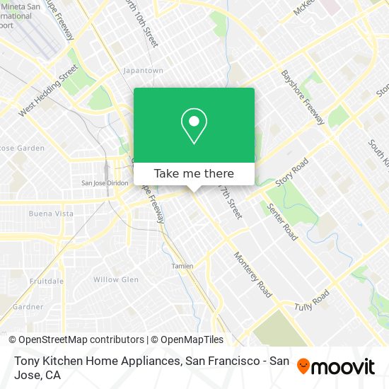 Mapa de Tony Kitchen Home Appliances