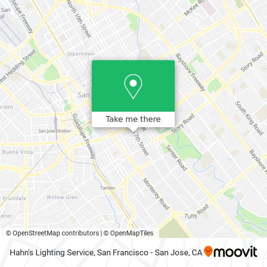Hahn's Lighting Service map