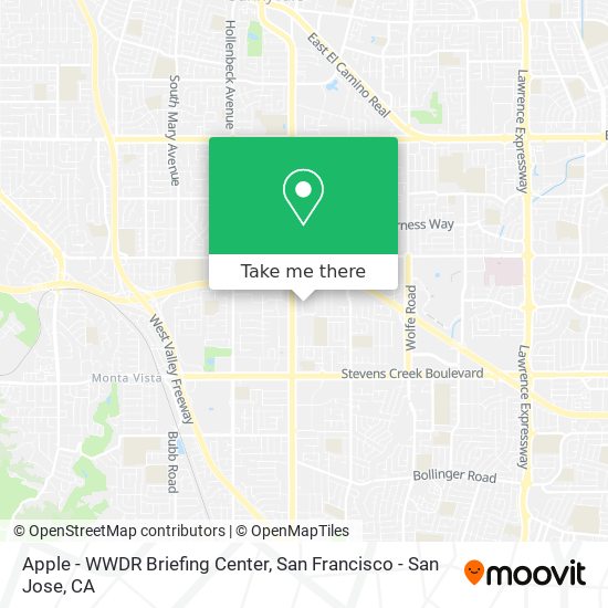 Apple - WWDR Briefing Center map