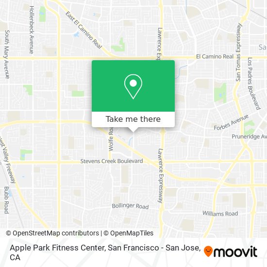 Mapa de Apple Park Fitness Center