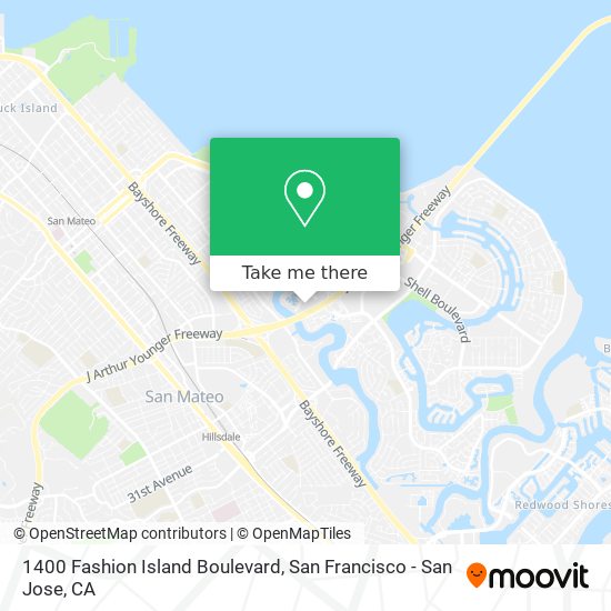 Mapa de 1400 Fashion Island Boulevard