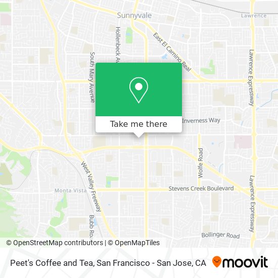 Mapa de Peet's Coffee and Tea